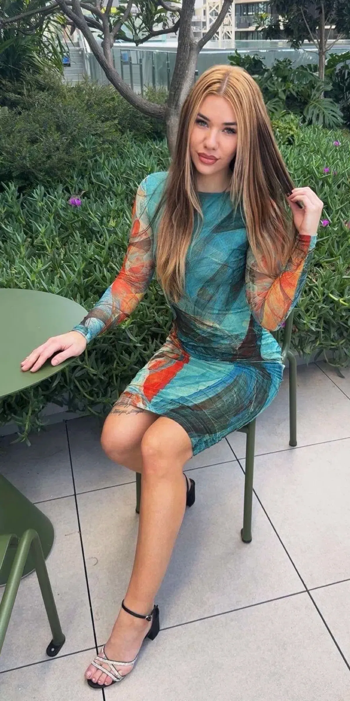 Farai London Delilah Mesh Dress size Small  for rent on The Volte - main image