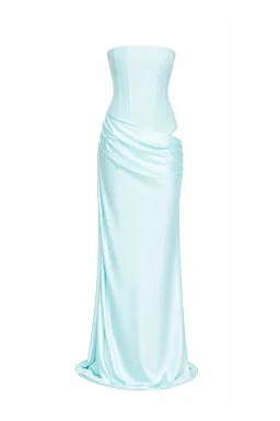 HNTR the Label Huxley Gown Aqua in Small for rent on The Volte - image 4