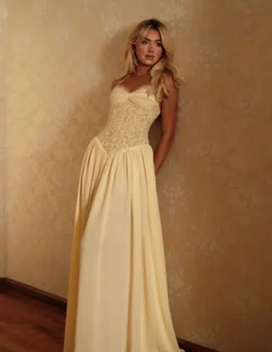 Faye maxi Dress Butter size 8 for rent on The Volte - main image