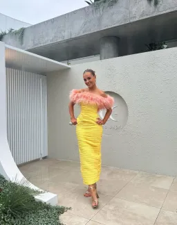 Rachel Gilbert Zion Midi Dress in Lemon Size 1/AU8 for rent on The Volte - image 6