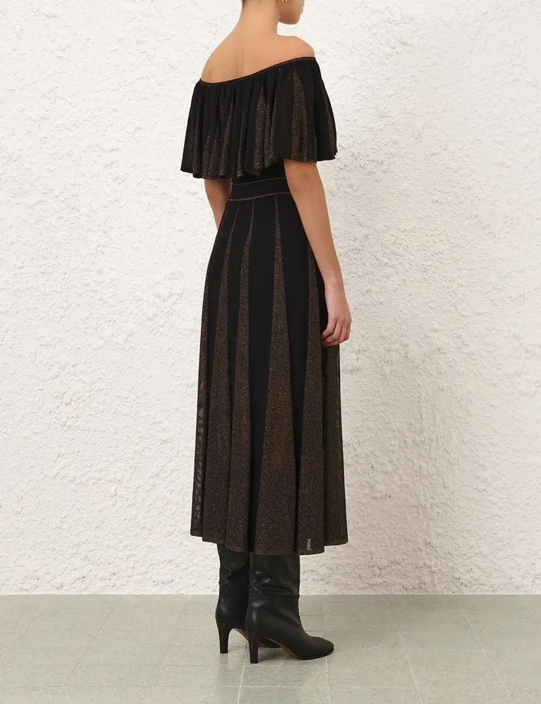 Zimmermann Valiant Metallic Frill Top and Midi Skirt -size 1 for rent on The Volte - main image