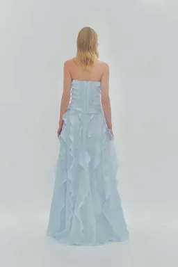  🩵 Aje ALLAIRIE GOWN in Pastel Blue - Size 16 AU  🩵 Ruffled Tiered Maxi Dress  🩵 for rent on The Volte - image 9