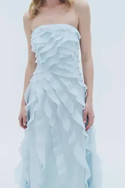  🩵 Aje ALLAIRIE GOWN in Pastel Blue - Size 16 AU  🩵 Ruffled Tiered Maxi Dress  🩵 for rent on The Volte - image 8