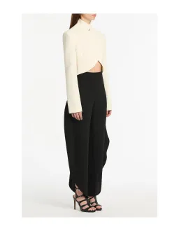 Carla Zampatti Black Crepe Petal Pant Size 6 AU for rent on The Volte - image 2