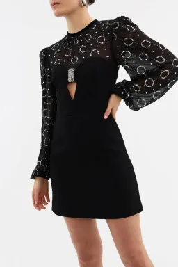 🖤 Rebecca Vallance Ellasandra Mini Dress in Black Size 10 🖤 for rent on The Volte - image 1