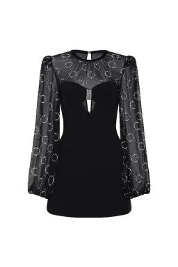 🖤 Rebecca Vallance Ellasandra Mini Dress in Black Size 10 🖤 for rent on The Volte - image 2