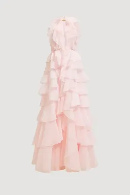 🌸 Aje Cleo Gown in Pastel Pink - Size 10 - Ruffle Tiered Maxi Dress 🌸 for rent on The Volte - image 7