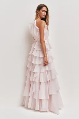 🌸 Aje Cleo Gown in Pastel Pink - Size 10 - Ruffle Tiered Maxi Dress 🌸 for rent on The Volte - image 2