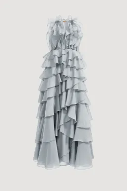 💧 Aje Cleo Gown in Duck Egg Blue - Size 8 - Ruffle Tiered Maxi Dress 💧 for rent on The Volte - image 8