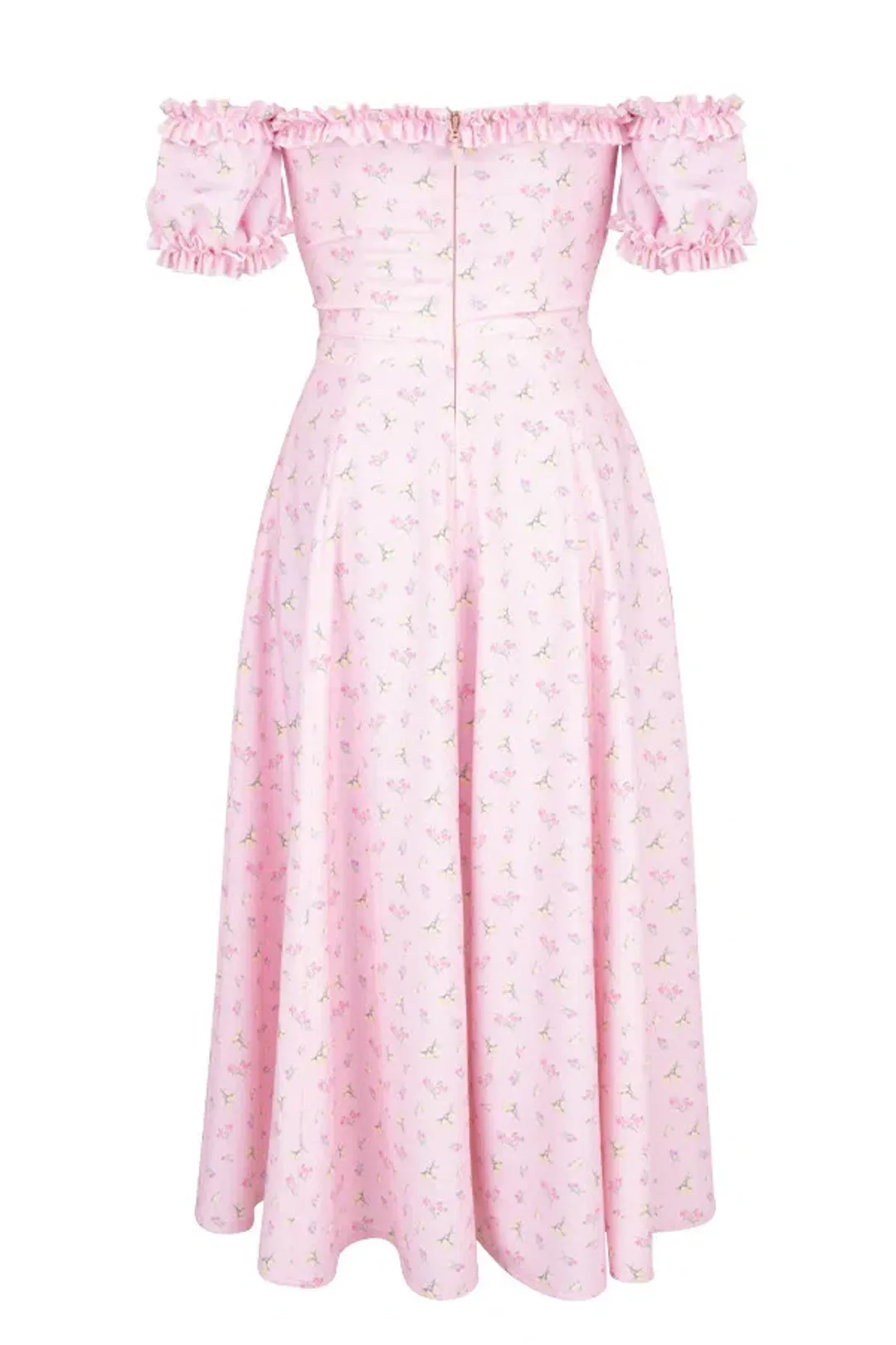 House of CB 'Lauren' Strapless Midi Sundress Pink Floral Size Small / Au 8 for rent on The Volte - main image