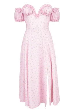 House of CB 'Lauren' Strapless Midi Sundress Pink Floral Size Small / Au 8 for rent on The Volte - image 4