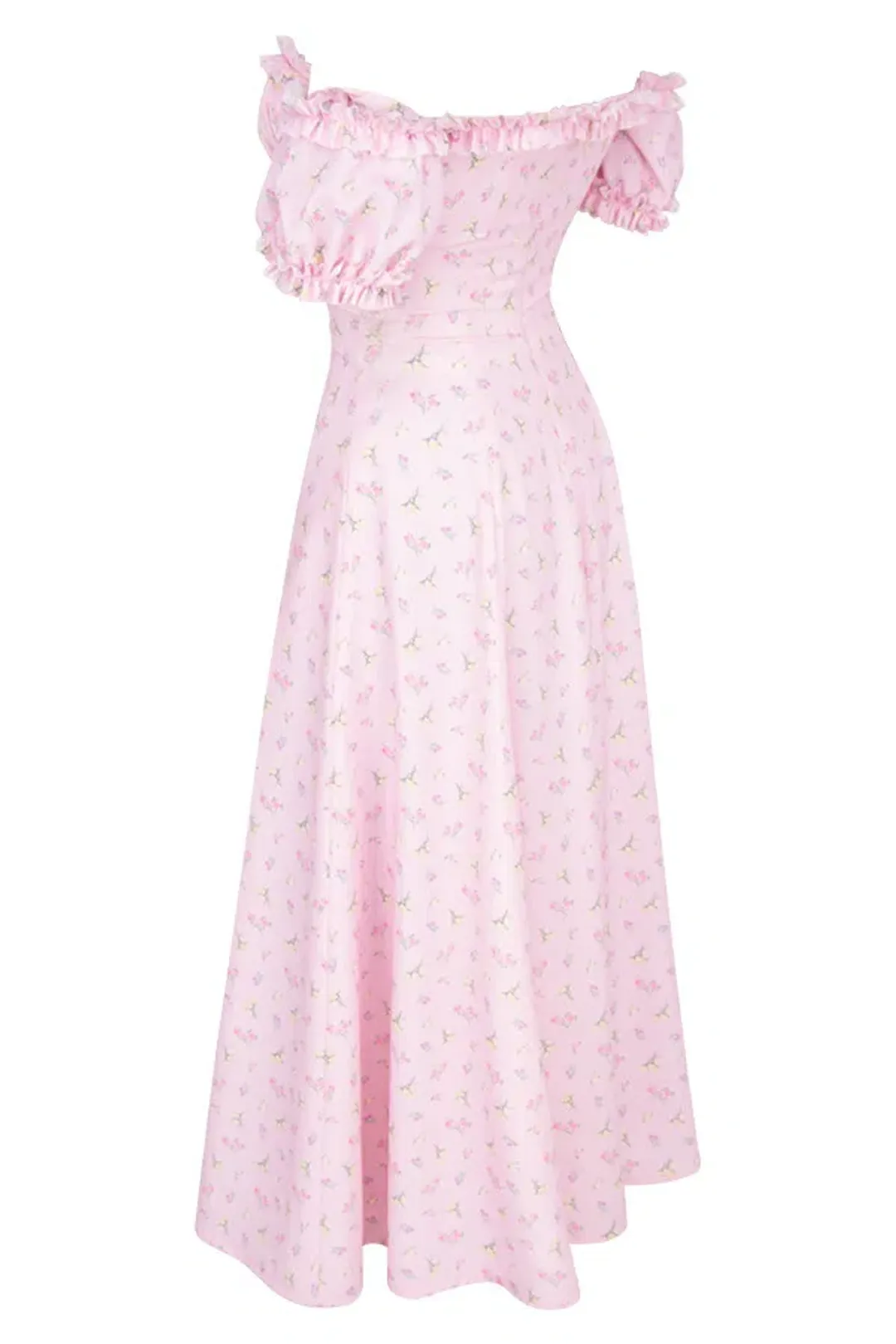 House of CB 'Lauren' Strapless Midi Sundress Pink Floral Size Small / Au 8 for rent on The Volte - main image