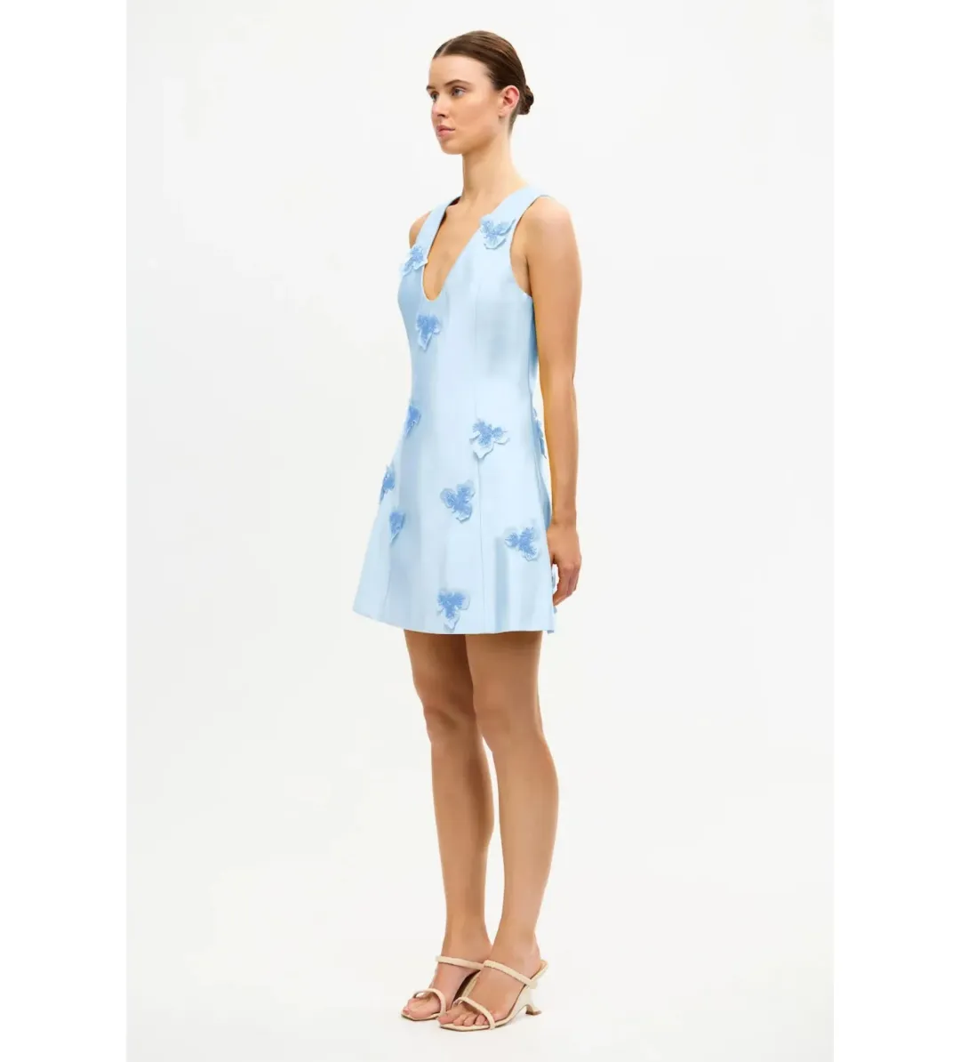 Acler Blairhall Mini Dress in Powder Blue Size 14 for rent on The Volte - main image