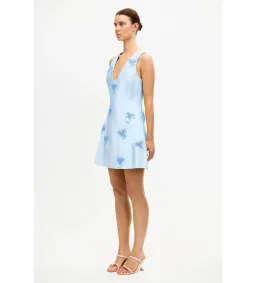 Acler Blairhall Mini Dress in Powder Blue Size 14 for rent on The Volte - image 3