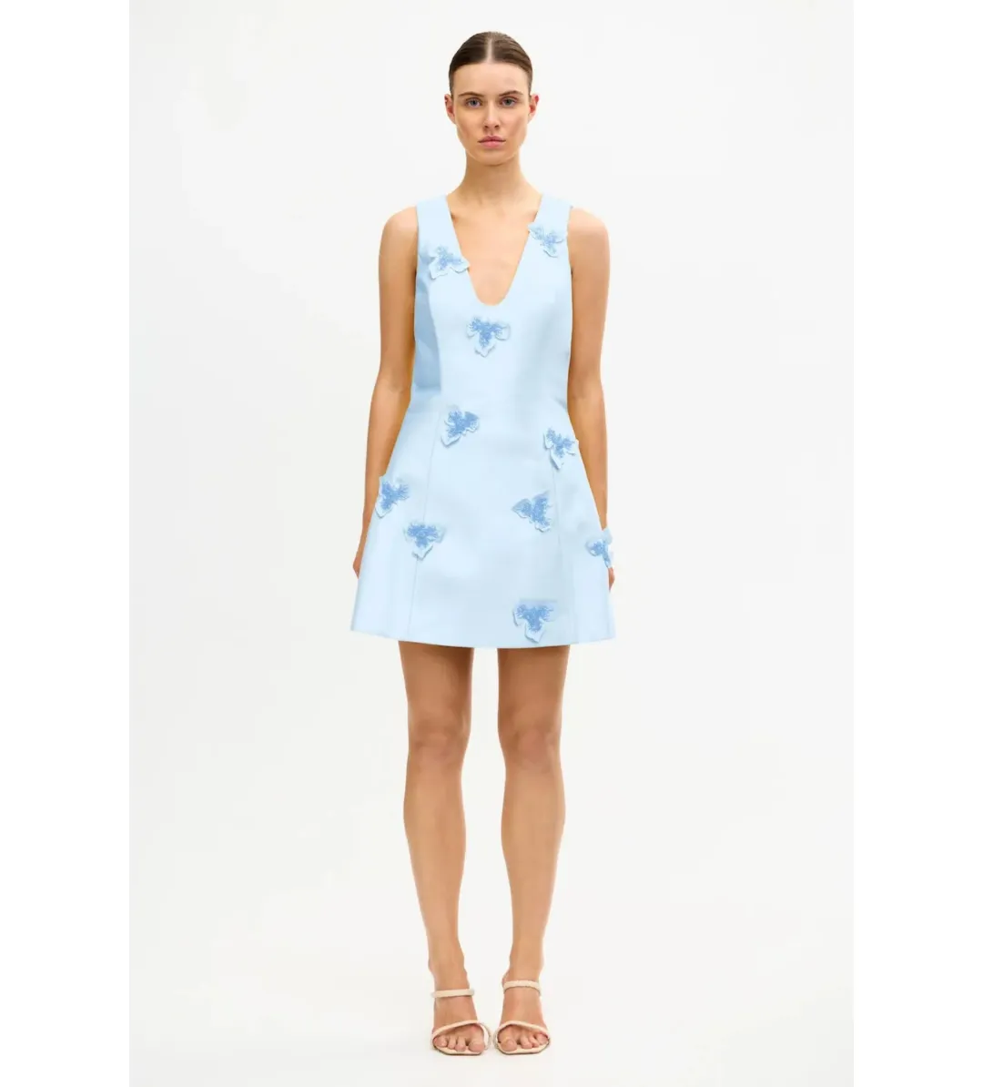 Acler Blairhall Mini Dress in Powder Blue Size 14 for rent on The Volte - main image