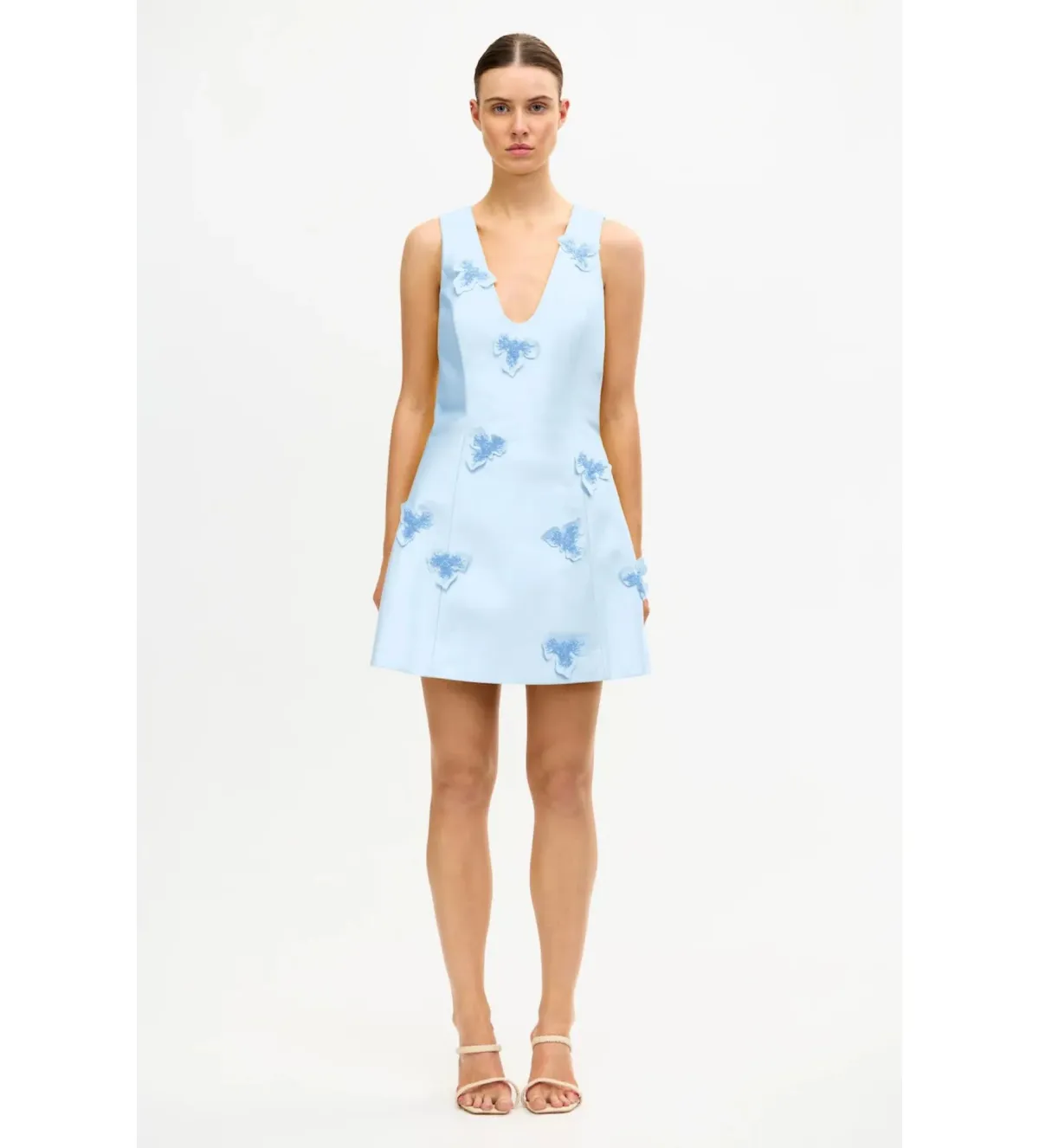Acler Blairhall Mini Dress in Powder Blue Size 14 for rent on The Volte - main image