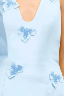 Acler Blairhall Mini Dress in Powder Blue Size 14 for rent on The Volte - image 4