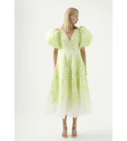 Aje Botanical Applique Midi Dress Print Size 14 for rent on The Volte - image 2