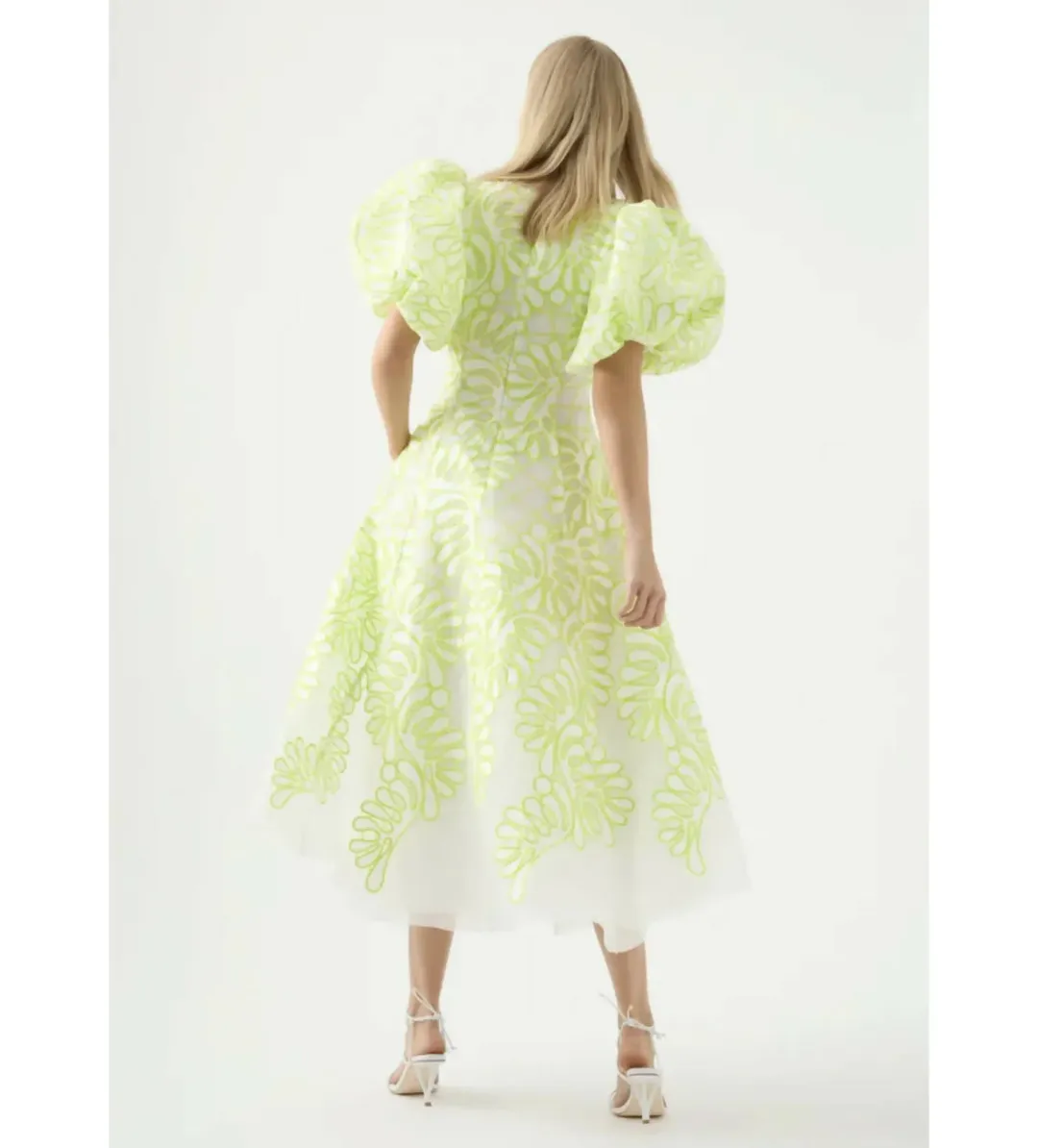 Aje Botanical Applique Midi Dress Print Size 14 for rent on The Volte - main image