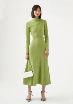 Aje Amelie braided dress 14 XL green  for rent on The Volte - image 1