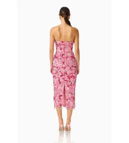 Elliatt Roseate Strapless Midi Dress in Pink Size AU 8 for rent on The Volte - image 3