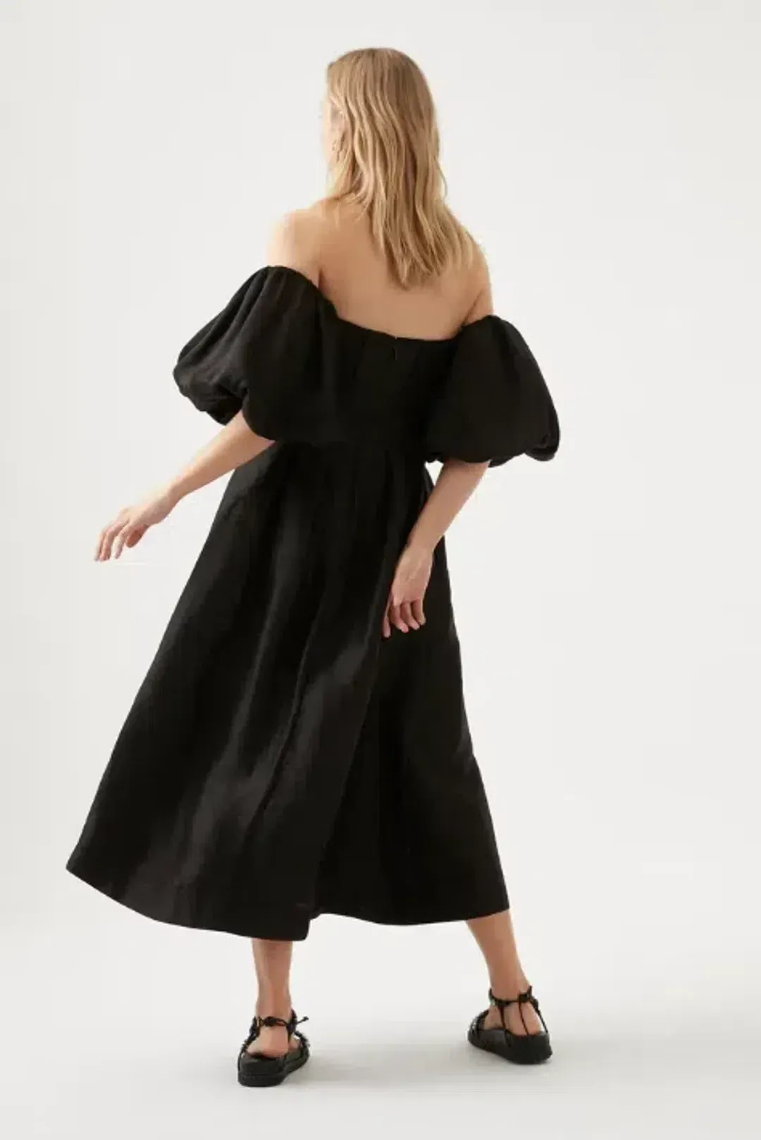 AJE EUGENIE OFF SHOULDER MIDI DRESS SIZE 12 for rent on The Volte - main image