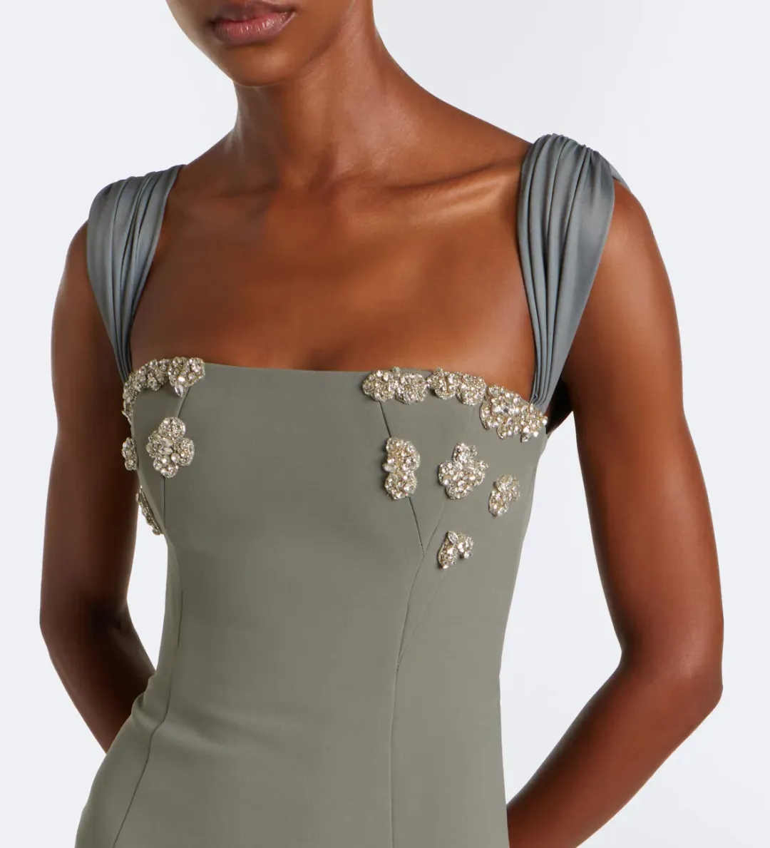 RACHEL GILBERT Malia embellished crêpe corset gown AU 6 for rent on The Volte - main image