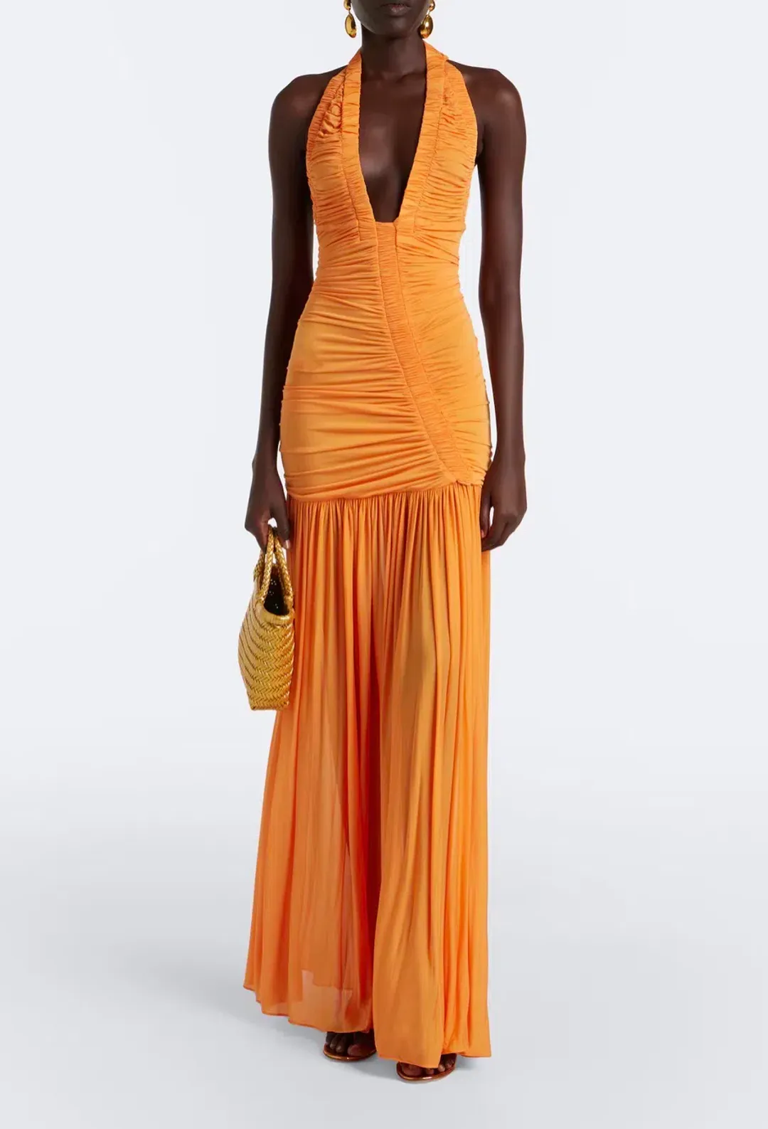 Christopher Esber Orion ruched halterneck gown AU 8 for rent on The Volte - main image