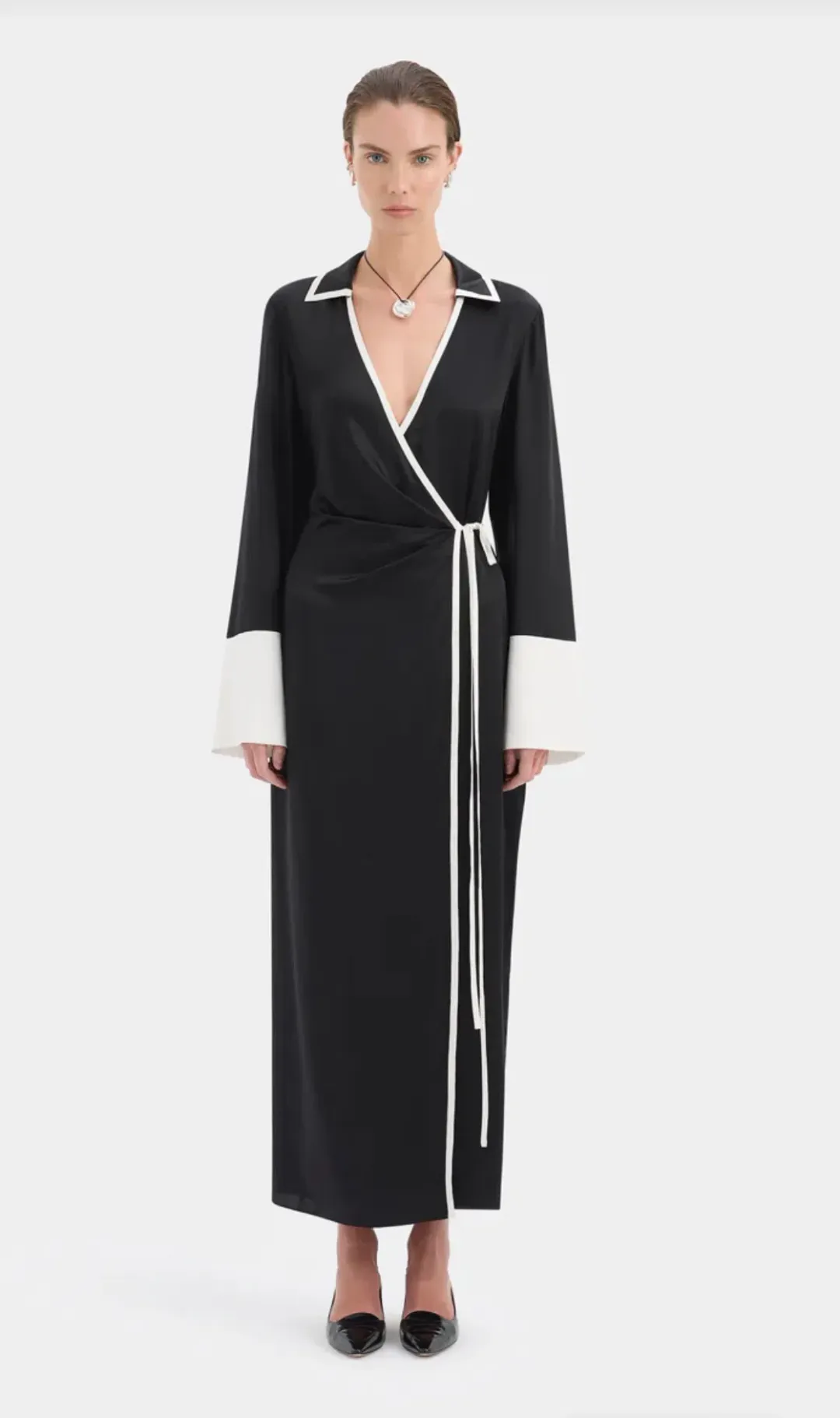Sir Yasmin Wrap shirt dress for rent on The Volte - main image