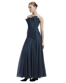 Aje Aquiline Gown Slate Blue Size 12 for rent on The Volte - image 2