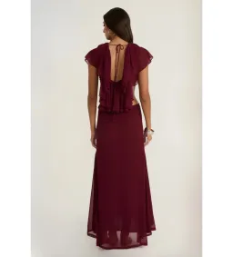 Ance Gria Clover Maxi Set in Burgundy Size 8 for rent on The Volte - image 2