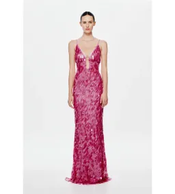 Misha The Sapphire Sequin Maxi Dress Pink Size XS / AU 6 for rent on The Volte - image 2