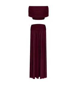 Arcina Ori Alessia Top and Maxi Skirt Set in Plum Size 8 for rent on The Volte - image 6