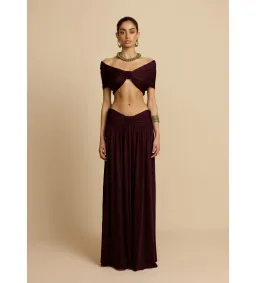 Arcina Ori Alessia Top and Maxi Skirt Set in Plum Size 8 for rent on The Volte - image 1