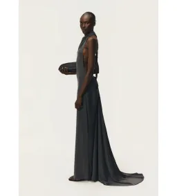 Arcina Ori Romy Maxi Dress with Train in Chrome Metallic Size 6 for rent on The Volte - image 2