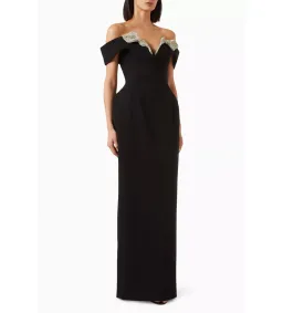 Rachel Gilbert Oscar Gown in Black Size AU8 for rent on The Volte - image 1