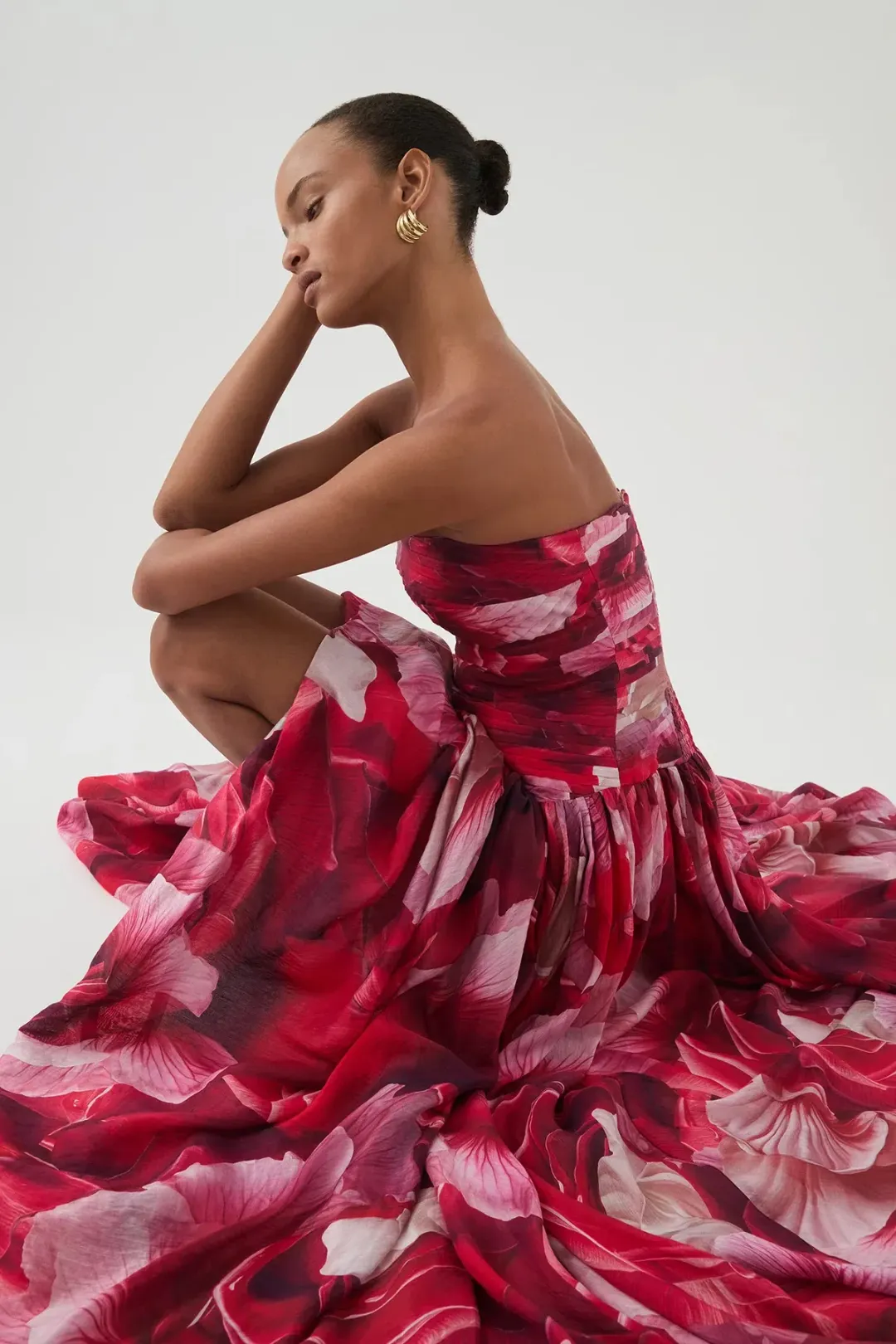 Aje - Prismatic Flora Gown  for rent on The Volte - main image