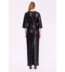 Suboo Ava Sequin Cape Maxi Black Sequin Size L / AU 12 for rent on The Volte - image 2