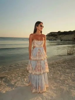 Zimmermann The Daylight Tiered Maxi Blue Size 0 / AU 8 for rent on The Volte - image 1