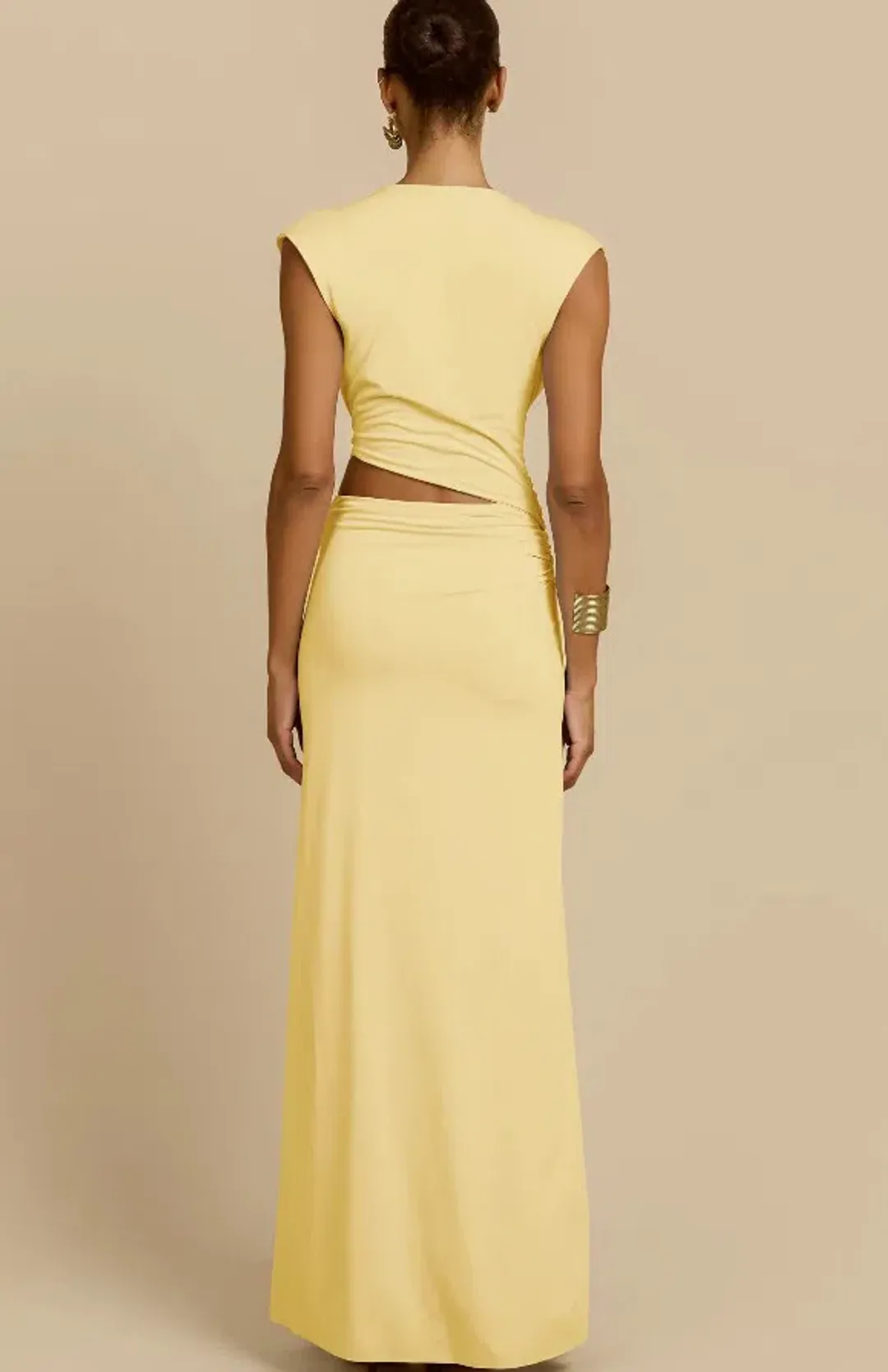 Arcina Ori Jade Dress in Lemon size 8  for rent on The Volte - main image