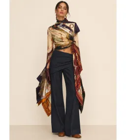 Zimmermann Valiant Draped Scarf Top in Spliced Scarves Size 1/AU10 for rent on The Volte - image 1