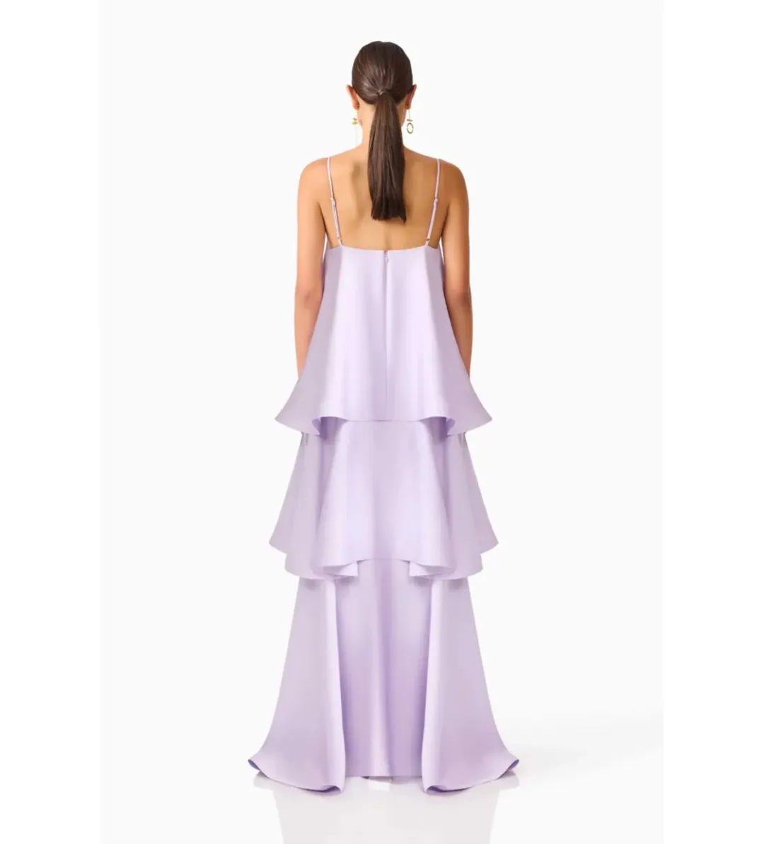 Elliatt Tilly Tiered Maxi Dress in Purple Size L/AU12 for rent on The Volte - main image