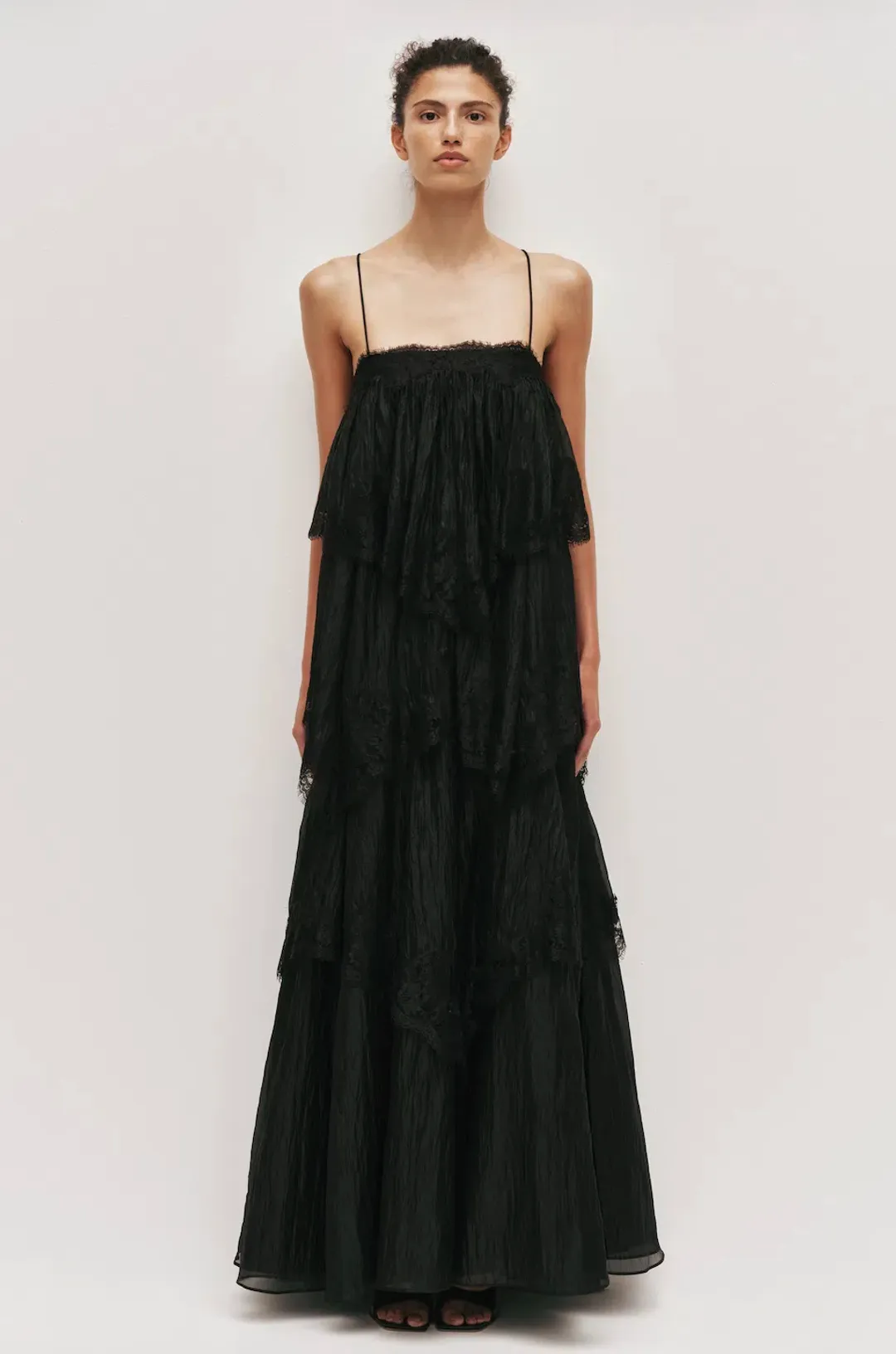 Aje Ophelia Lace Gown Black Size 6 for rent on The Volte - main image