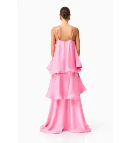 Elliatt Tilly Tiered Maxi Dress in Pink Size M/AU10 for rent on The Volte - image 4