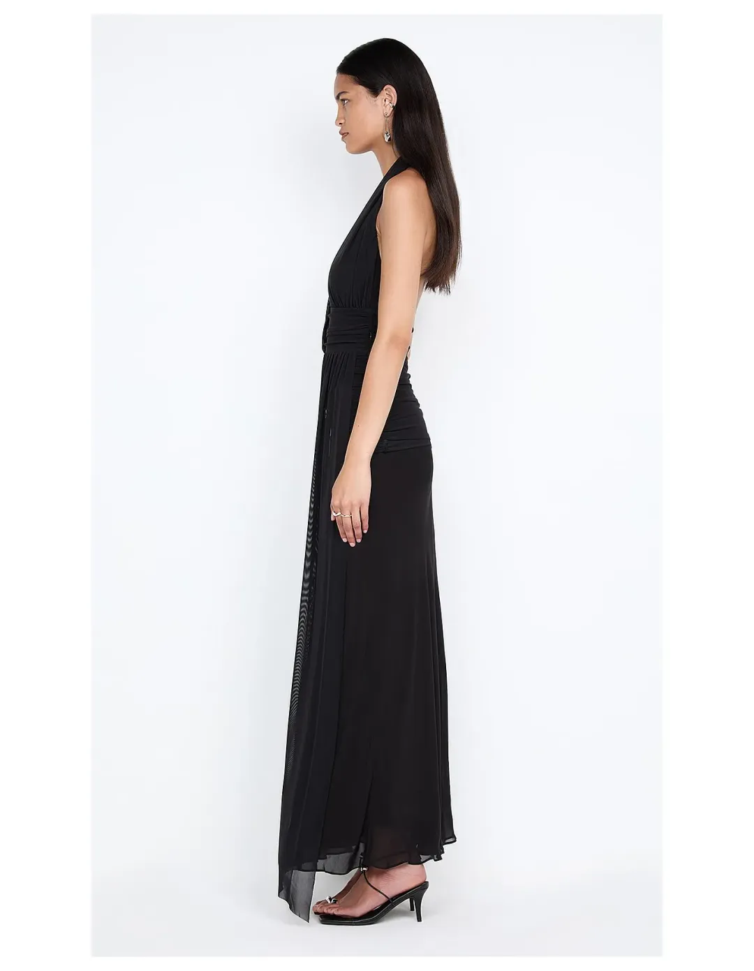 Bec + Bridge Cassis Drape Maxi Dress Black Size 8 for rent on The Volte - main image