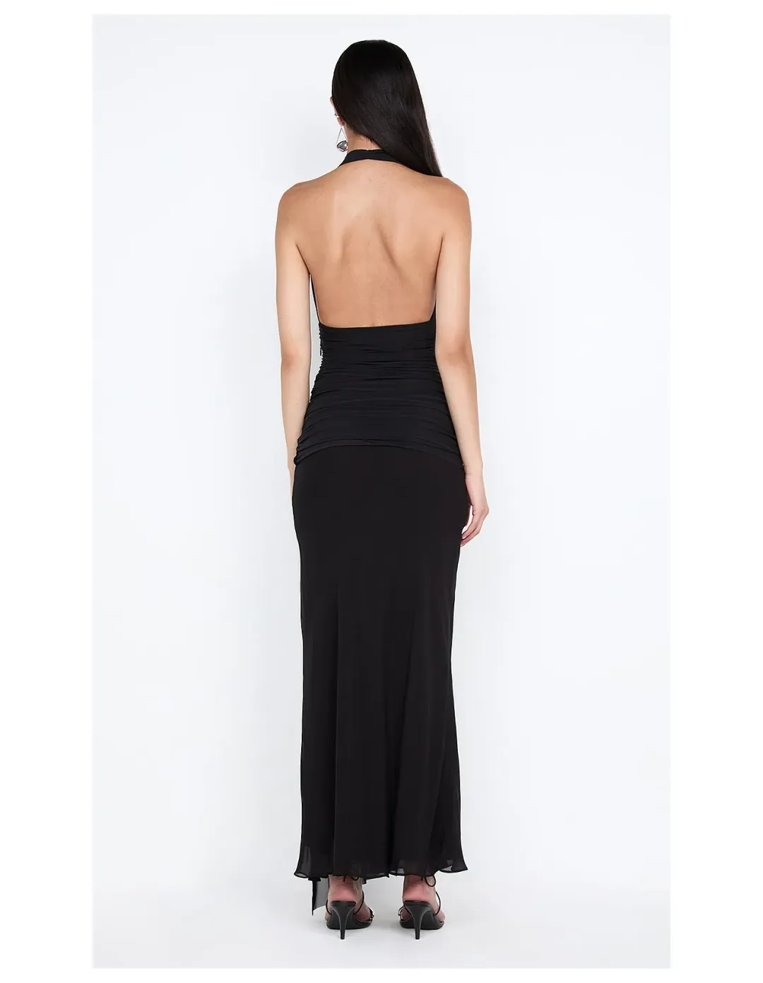 Bec + Bridge Cassis Drape Maxi Dress Black Size 8 for rent on The Volte - main image