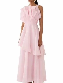 AJE SELESTIA MIDI DRESS PINK 12 for rent on The Volte - image 1