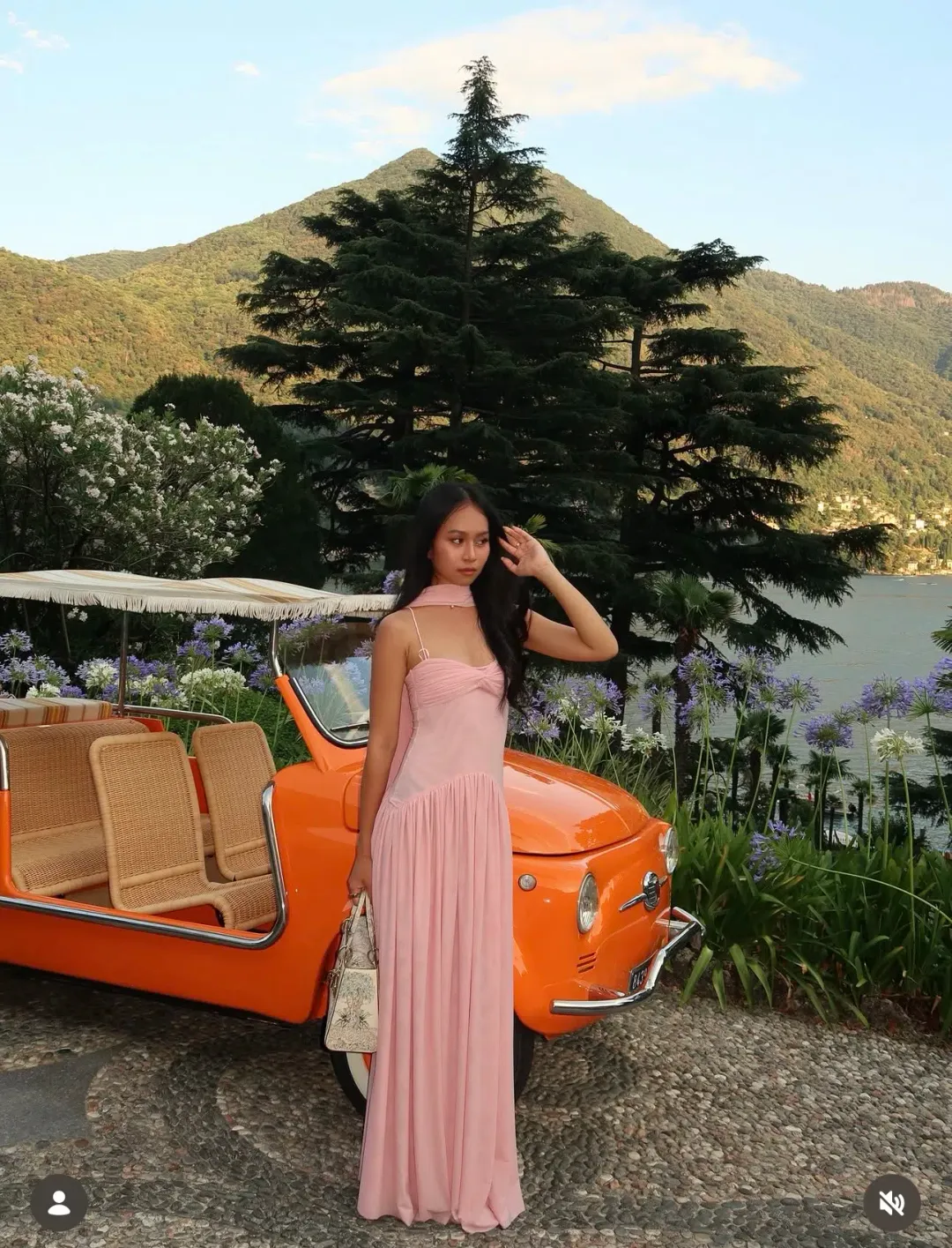 COCOSIN Muse Mesh Halter Gown S Pink for rent on The Volte - main image