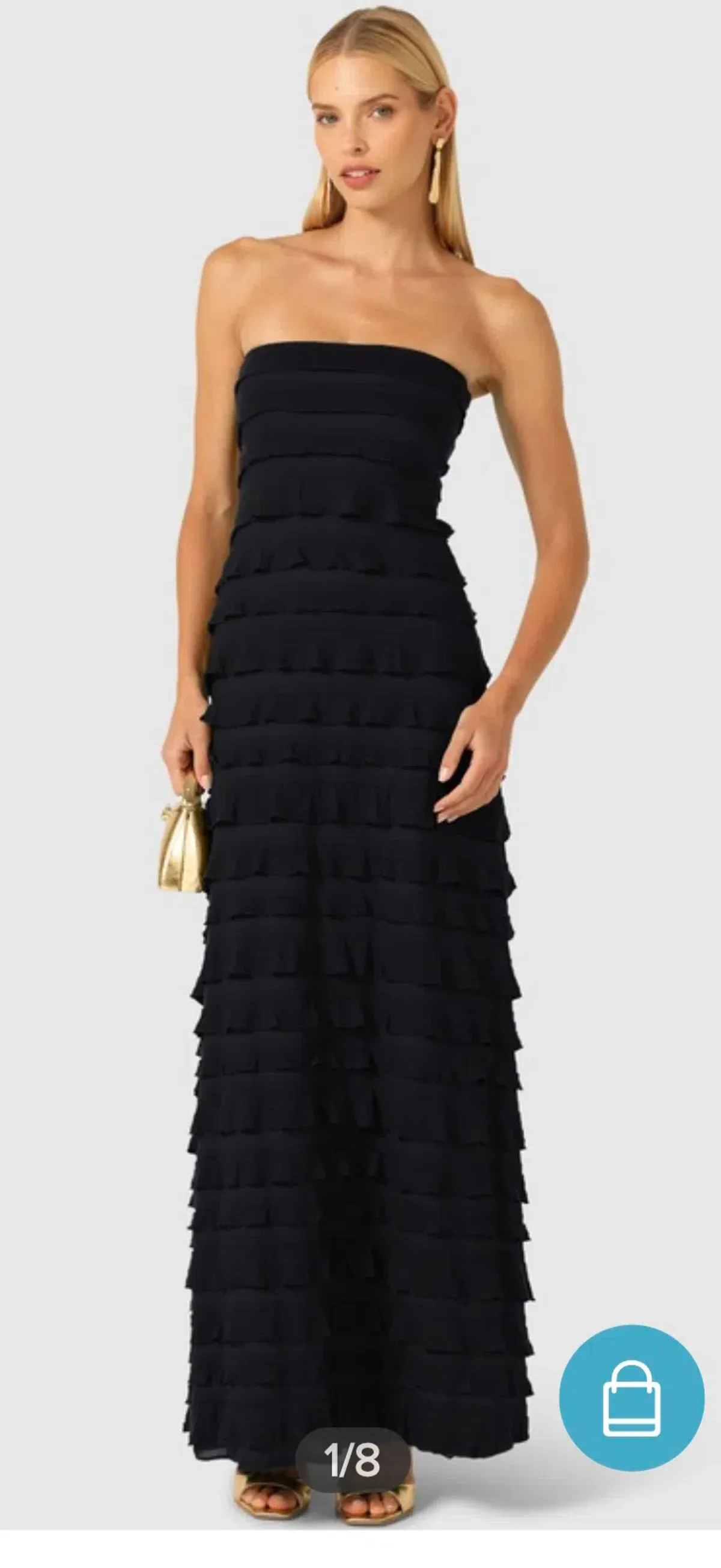 Sacha Drake Maddison Maxi Dress – Black Size 16 for rent on The Volte - main image