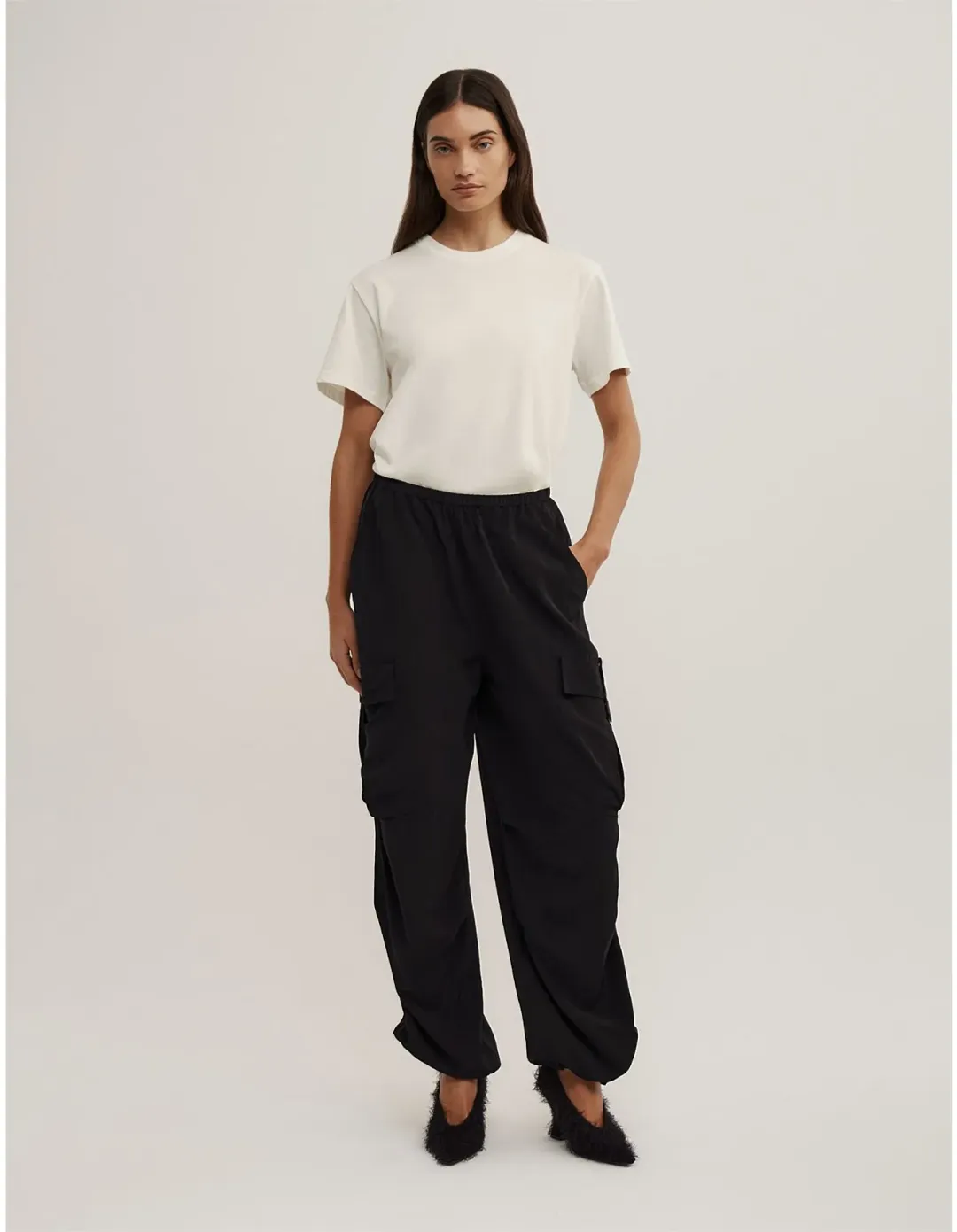 Witchery Black Cargo Pant Size 14 AU for rent on The Volte - main image